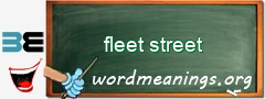 WordMeaning blackboard for fleet street